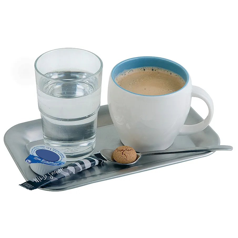 APS Germany APS 30118 - Serving Tray, Oblong 8.375" x 5" x 0.5" Stainless Steel - 60/Case