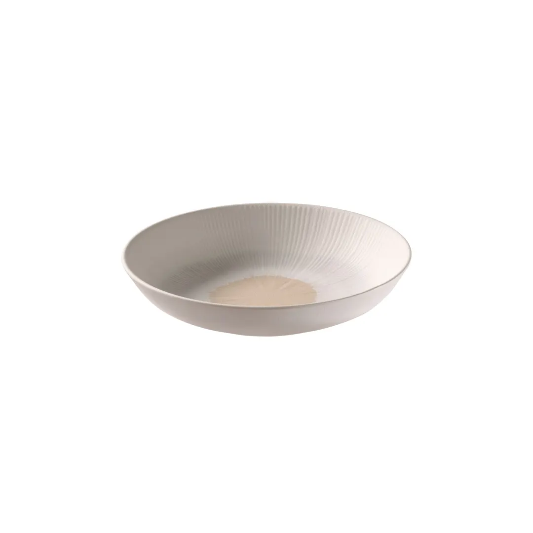 APS Germany APS 85510 - Blush Round Melamine Bowl 27.1 oz 0.8 qt Ribbed Texture Matte Finish - 6/Case
