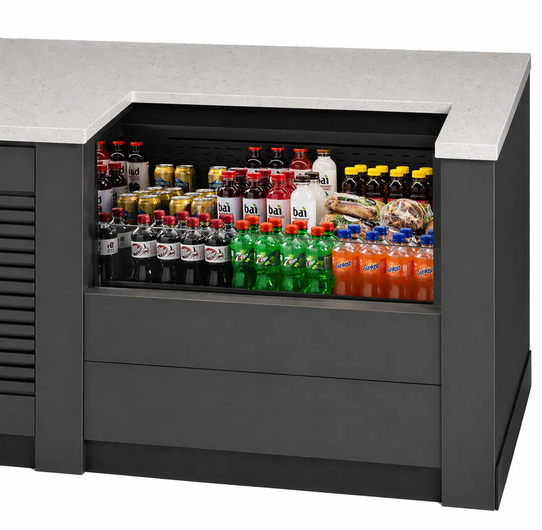 Federal Industries UCR3633S-QS 35.7"W Black Laminate Self-Serve Refrigerated Display Case