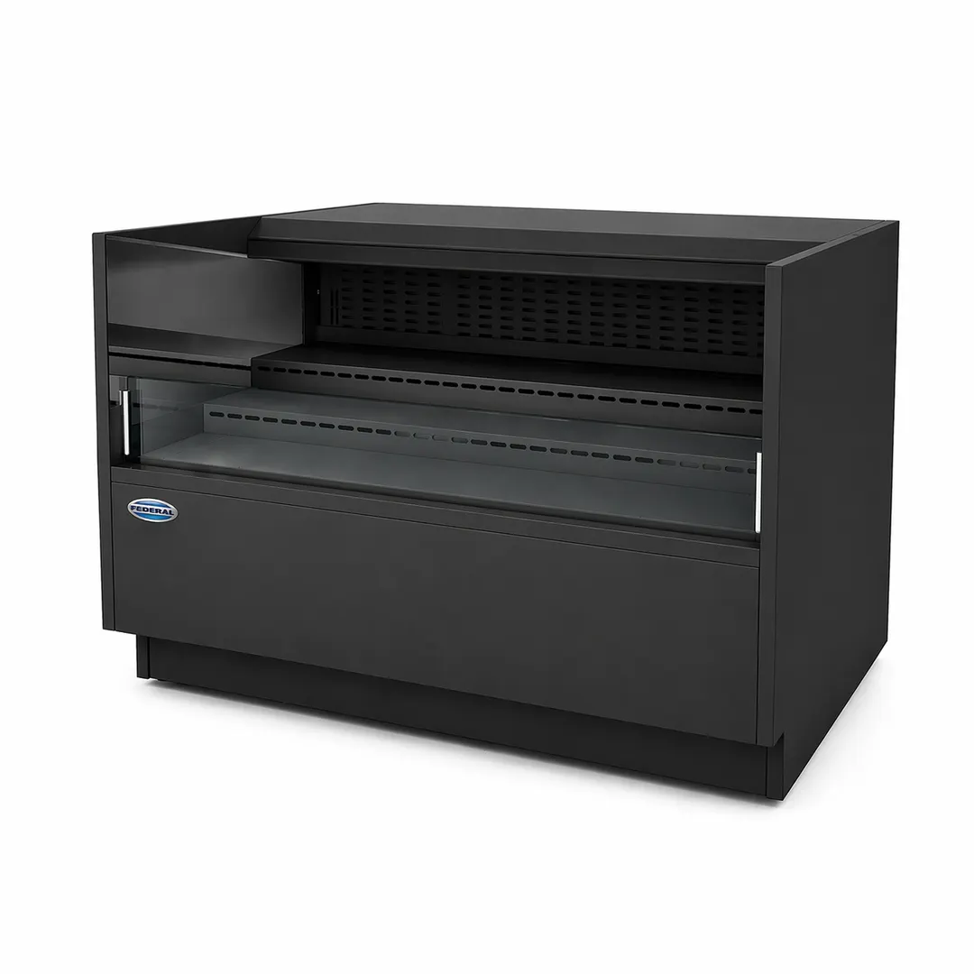 Federal Industries UCR3633S-QS 35.7"W Black Laminate Self-Serve Refrigerated Display Case