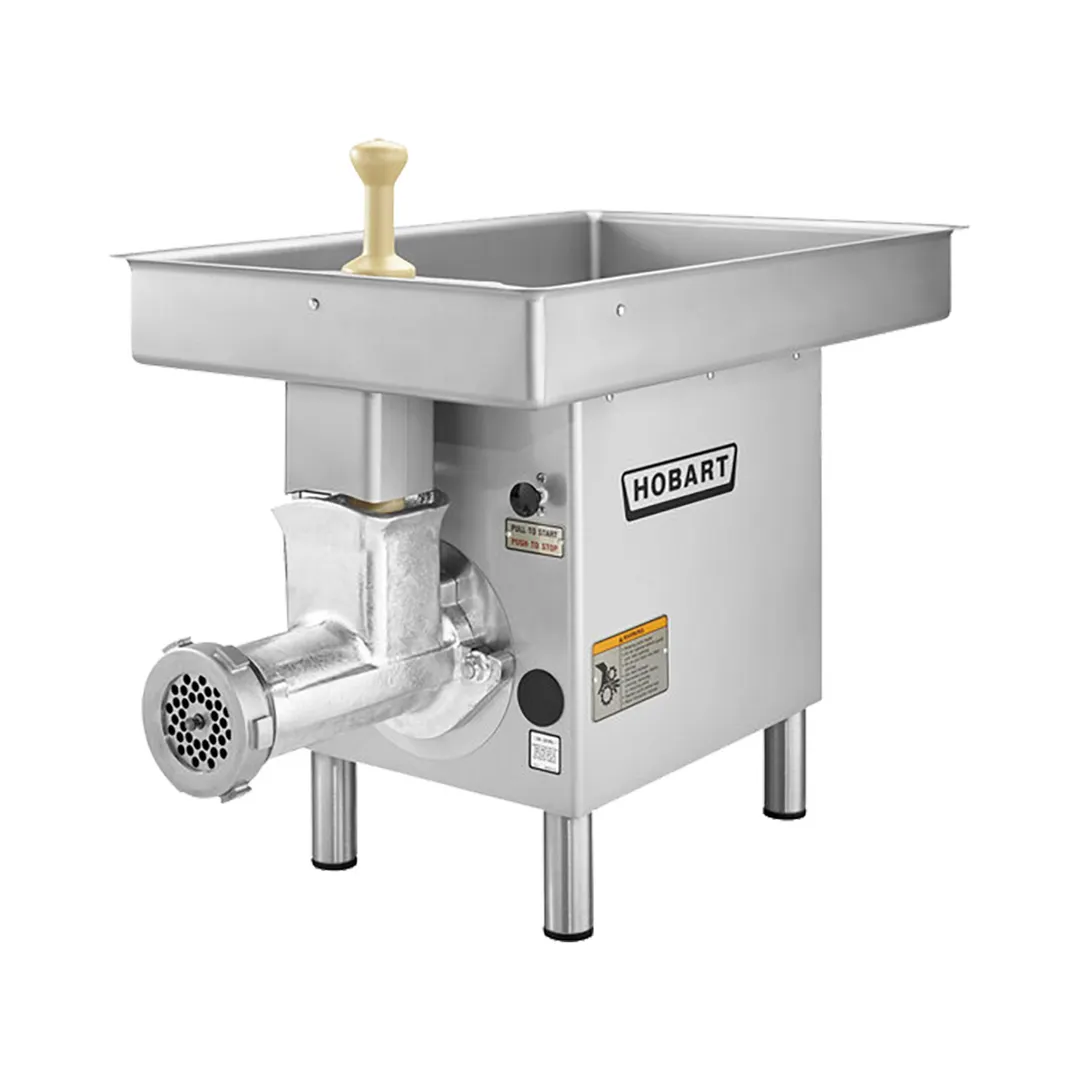 Hobart 4732+BUILDUP Meat Grinder – 3 HP Motor, 35-40 lb/min Capacity, #32 Tinned Chop End, 34”x21”x4-15/16” Pan