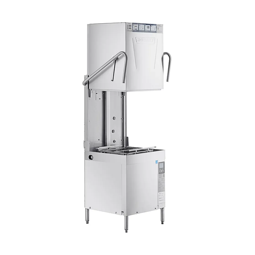 Hobart AM16T-BAS-2 36.5" Door Type Dishwasher, 60 Racks/Hr - 40.2 Gal/Hr - High Temp w/Booster