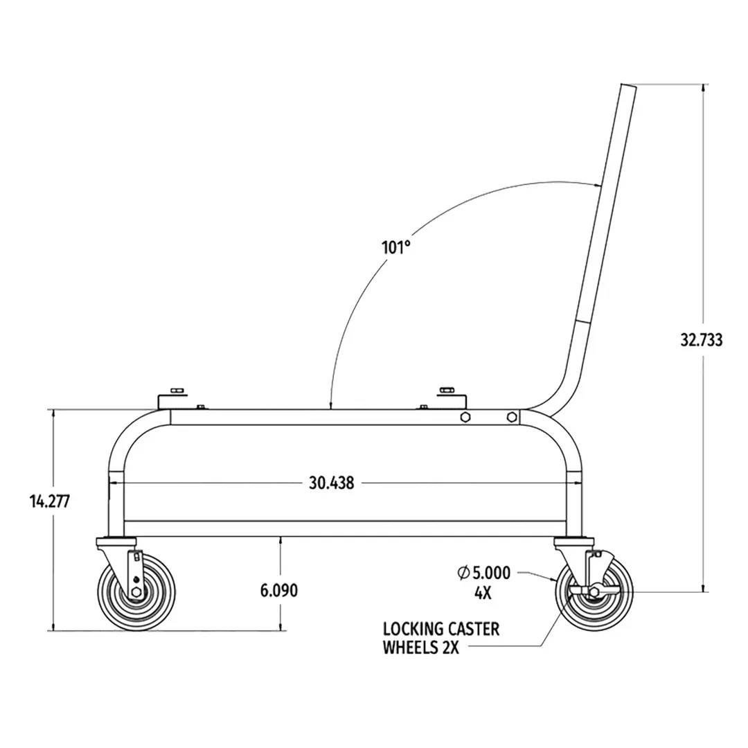 Hobart HBR300-STAND Moveable Cart for HBR302-1 Scale, Steel Frame, Film & Shrink Wrap Stand