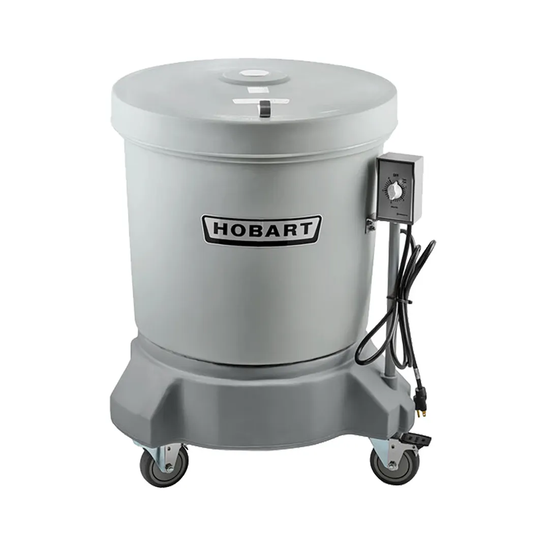 Hobart SDPE-11 Floor Model 20 Gallon Electric Polyethylene Salad Dryer, 5 Minute Timer, 1/4 Hp, 115V