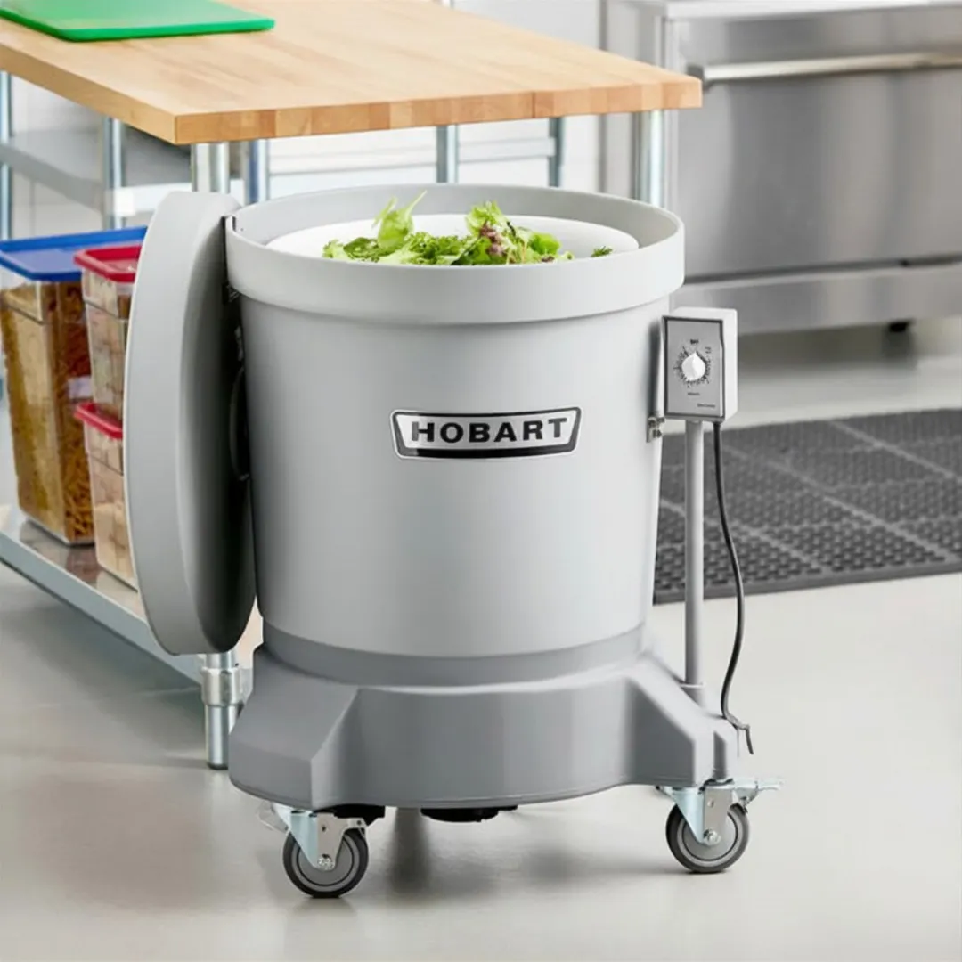 Hobart SDPE-11 Floor Model 20 Gallon Electric Polyethylene Salad Dryer, 5 Minute Timer, 1/4 Hp, 115V