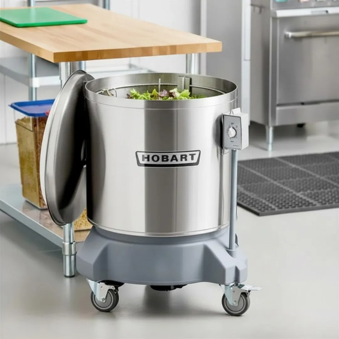 Hobart SDPS-14  Floor Model 20 Gallon  Electric Stainless Steel Salad Dryer, 5 Minute Timer, 1/4 Hp, 230V