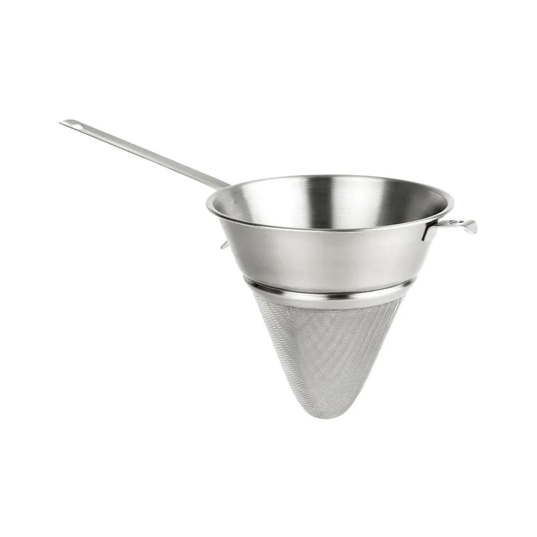 Browne USA 575415 China Cap Bouillon Strainer, Extra‑Fine Mesh, Pan Hook, 18/8 Stainless Steel