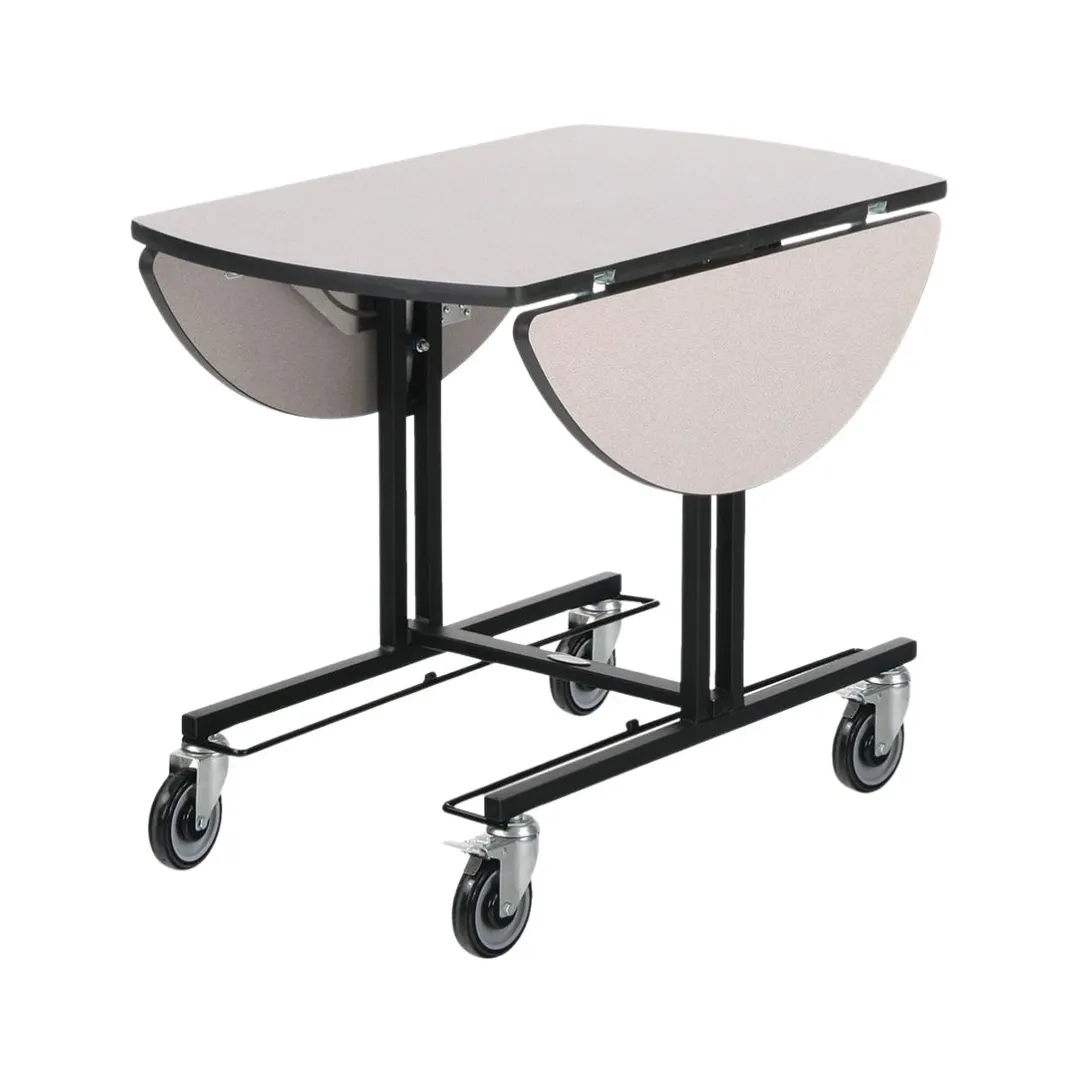 Forbes Industries 4969‑WDS Oval Room Service Table, 36" L x 43" W, Steel Frame, Tilt Top Surface