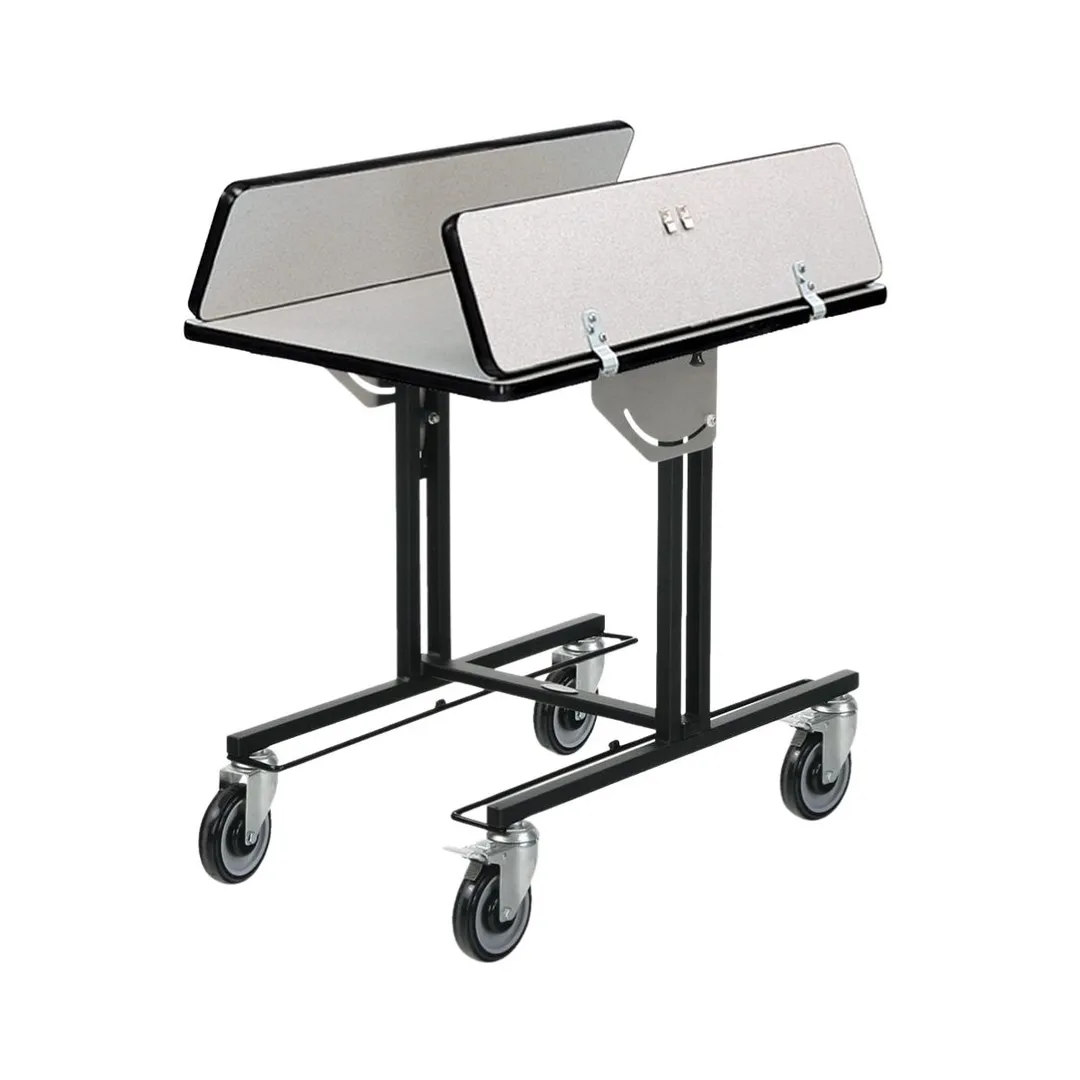 Forbes Industries 4972-WDS Room Service Table, 35½"L x 39½"W Rect. Black Frame, Laminated Wood Top