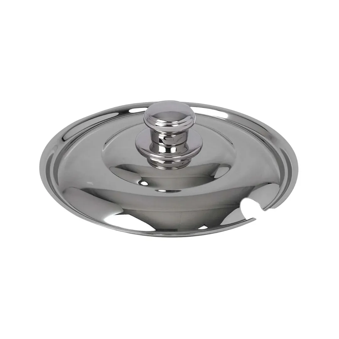 Spring USA 375-61/6MC Soup Tureen Cover, Notched, 9-7/8" Dia., 6 Qt., Stainless Steel, Merlot Chrome