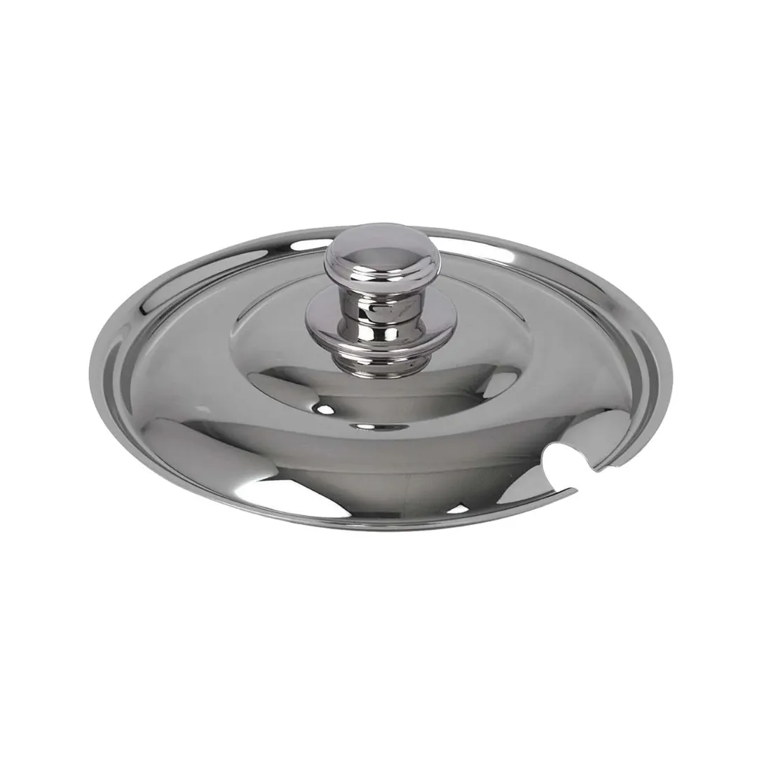 Spring USA 375-61/6SC Soup Tureen Cover Notched, 9-7/8" Dia., 6 Qt., Stainless Steel Sapphire Chrome