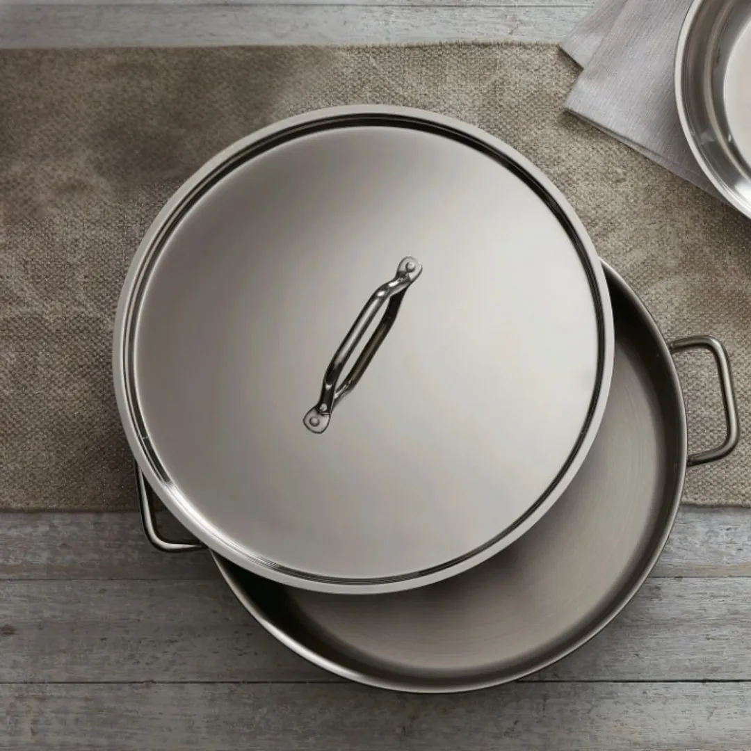 Spring USA 460-61/40 Cover – Paella Pan (8460-60/40A), 15‑3/4" Round Flat Stainless Steel Lid