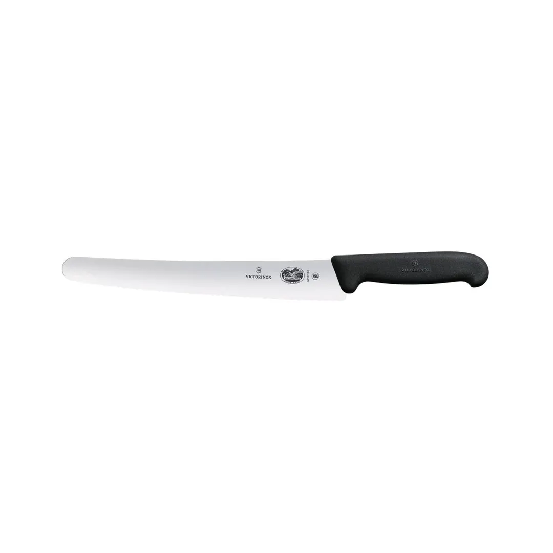Victorinox 5.2933.26B Bread & Cake Knife, 10¼" Stamped Blade, Black Wood Handle, Serrated Edge