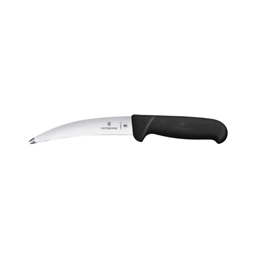 Victorinox 5.6903.15 Gut & Tripe Knife, 6" Blade, Black Fibrox Pro Handle, Slip-Resistant, NSF