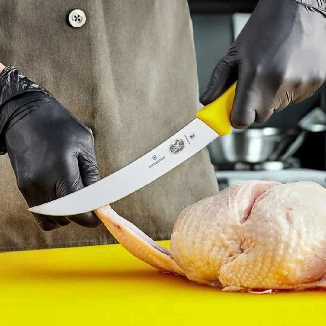 Victorinox 5.7208.20 Breaking Knife – 8" Stainless Steel, Yellow Fibrox Pro Handle, NSF