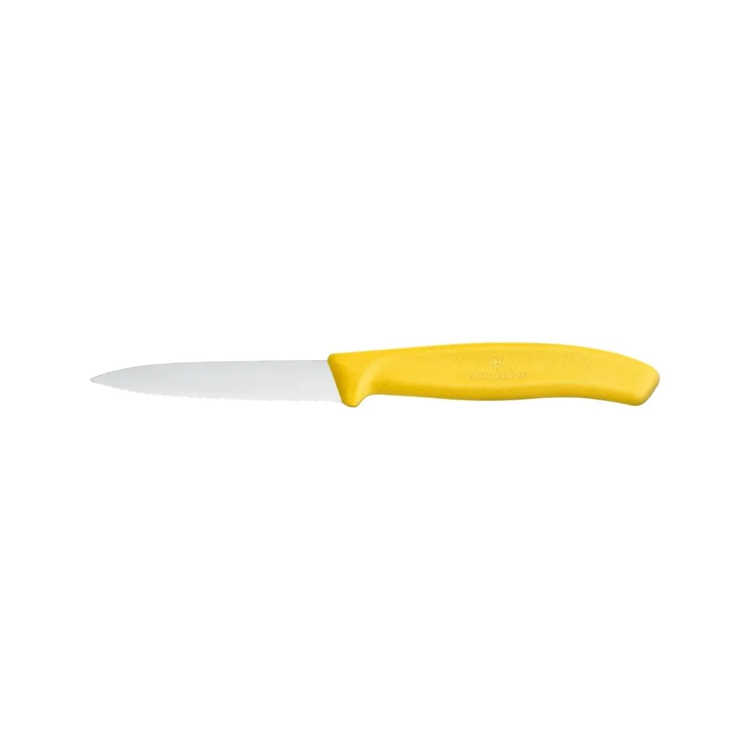 Victorinox 6.7636.L118 Paring Knife – 3¼" Spear Point Blade, Yellow Plastic Handle, Stamped Steel, 3"