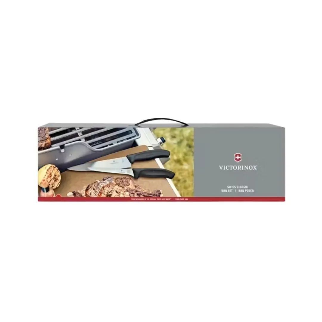 Victorinox 7.4012-X12 7-Pc Black Cutlery Set – 3.25"–10" knives, Pro Handles, Steel Blades - 1/Bag