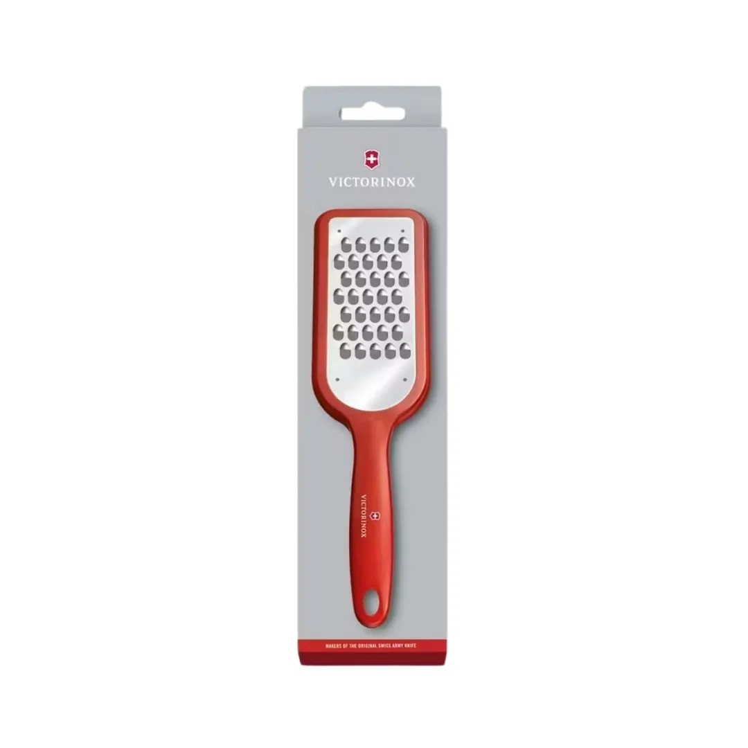 Victorinox 7.6081.1 Grater – Steel Blades, Red Handle, Feet, Dishwasher Safe, 10‑5/16"×2‑5/8"×1‑1/16"
