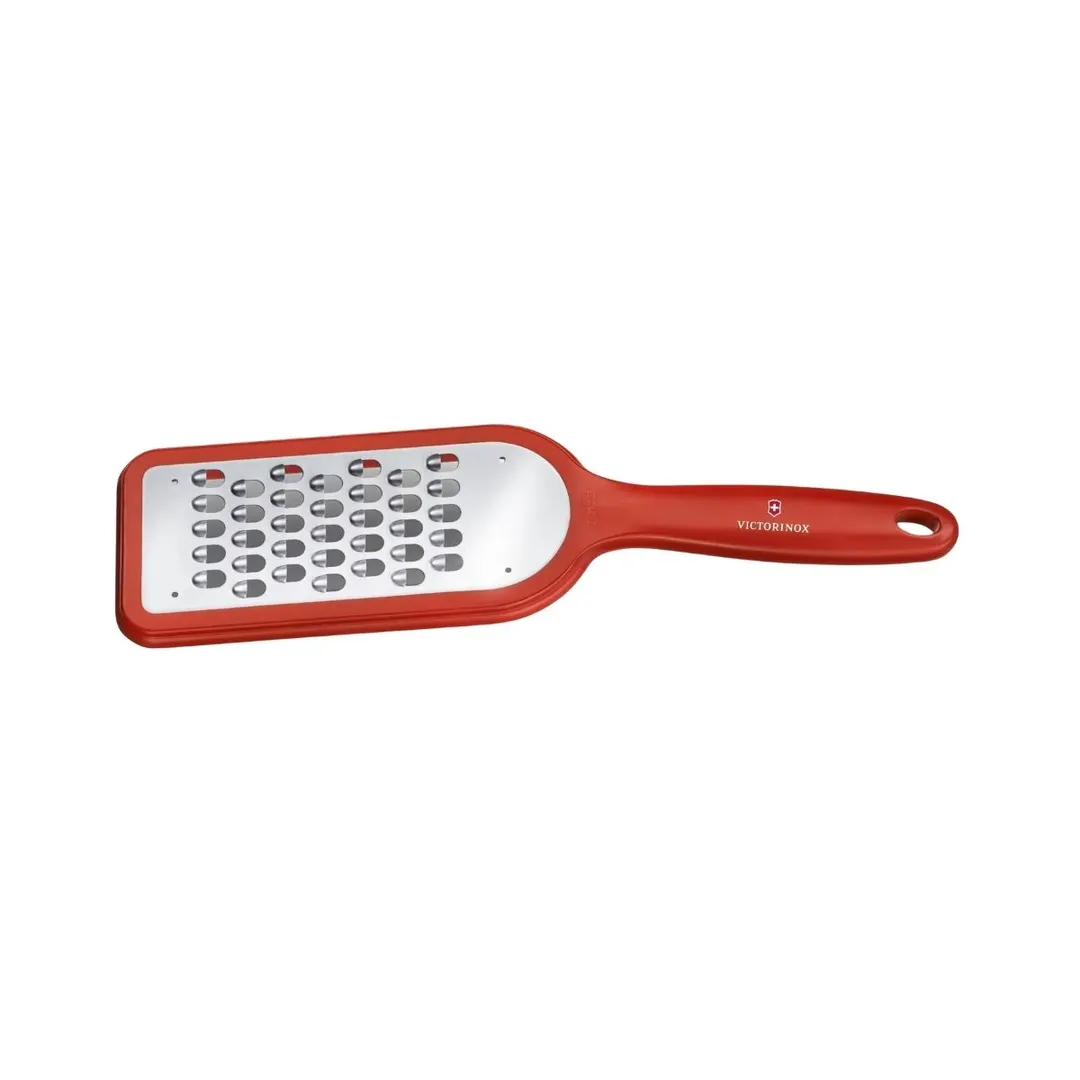 Victorinox 7.6081.1 Grater – Steel Blades, Red Handle, Feet, Dishwasher Safe, 10‑5/16"×2‑5/8"×1‑1/16"