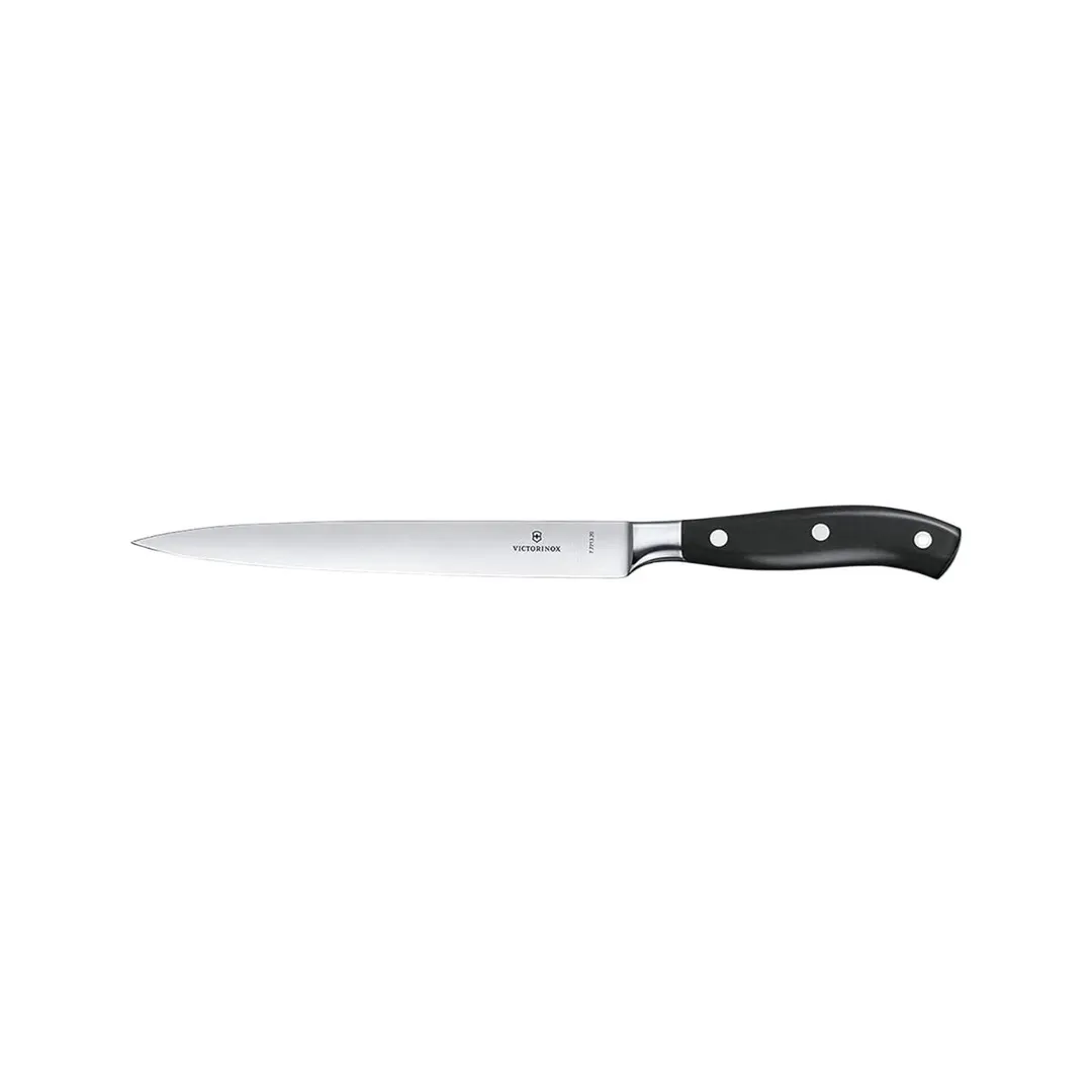 Victorinox 7.7213.20G Forged Fillet Knife, 8" Flexible Blade, Black Plastic Handle, Kitchen Cutlery