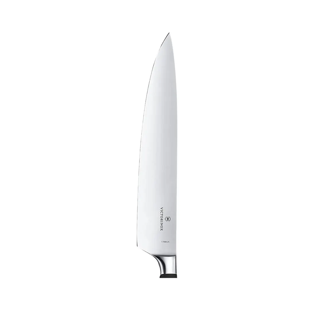 Victorinox 7.7403.25G Forged Chef Knife, 10" Straight Blade, Black Plastic Handle, 10"-11" Length