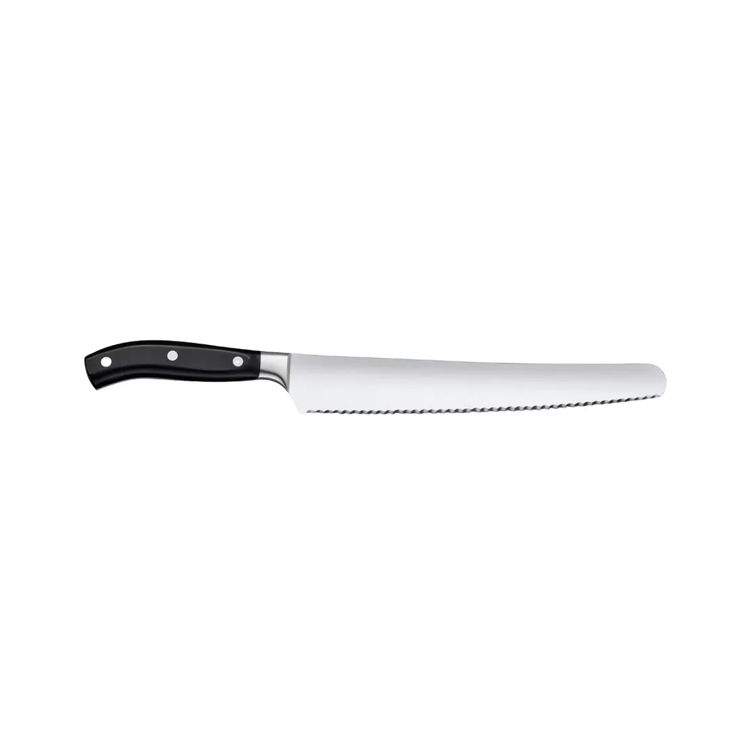 Victorinox 7.7433.26G Maitre Forged 10" Bread & Sandwich Knife, Black Wood Handle, Serrated Blade