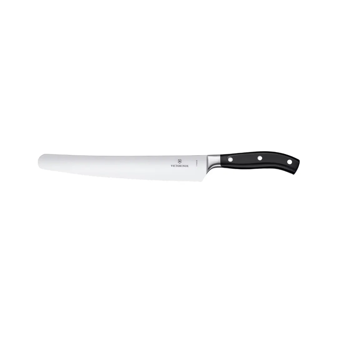 Victorinox 7.7433.26G Maitre Forged 10" Bread & Sandwich Knife, Black Wood Handle, Serrated Blade