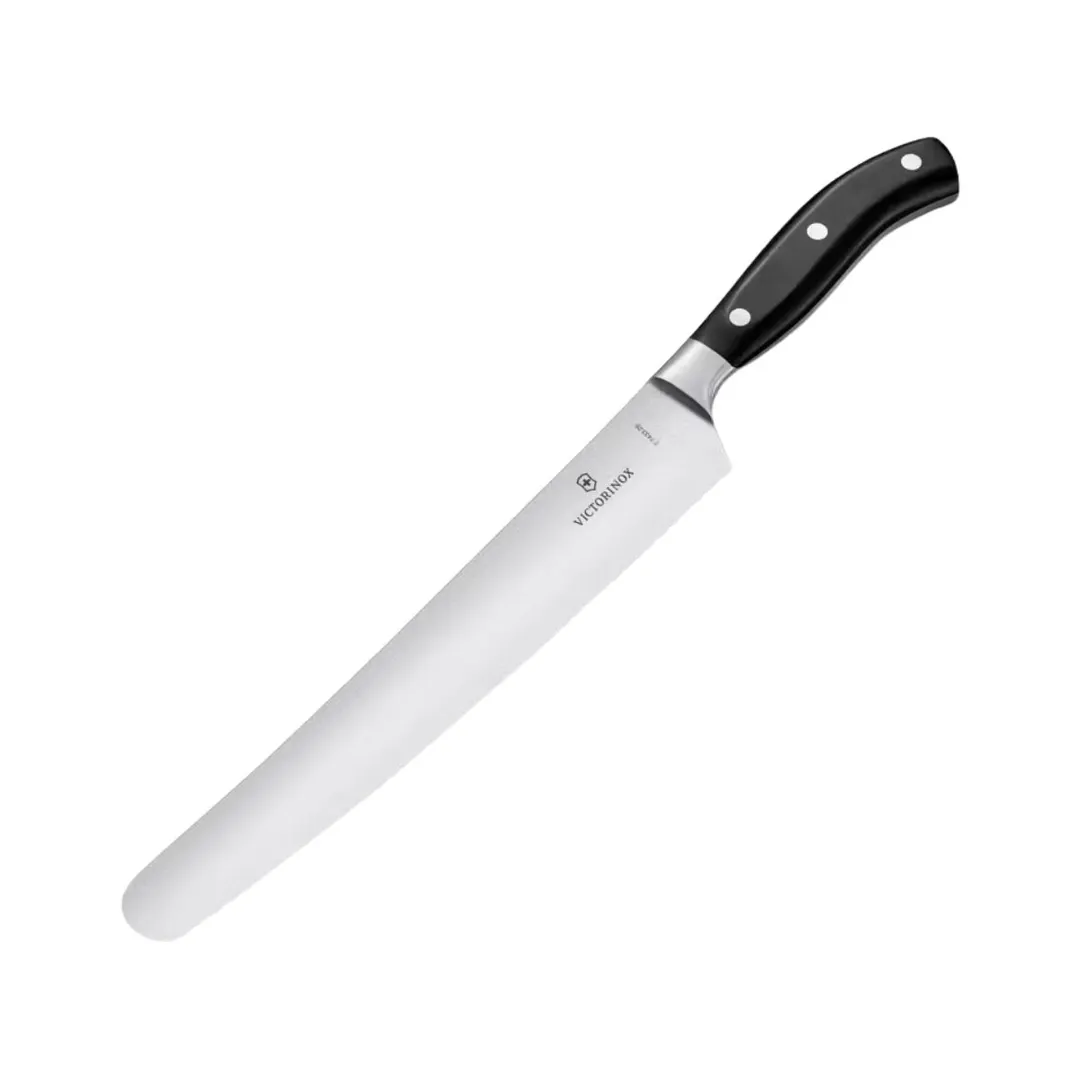 Victorinox 7.7433.26G Maitre Forged 10" Bread & Sandwich Knife, Black Wood Handle, Serrated Blade