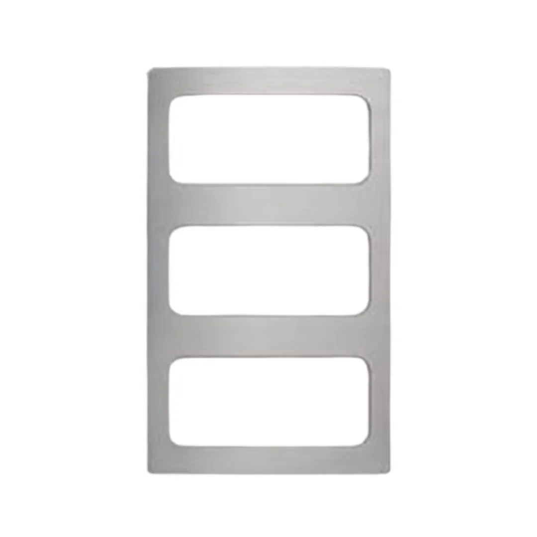 Vollrath 9885903 Custom White Acrylic Adaptor Plate – 3‑Pan Cutout, Plastic, White