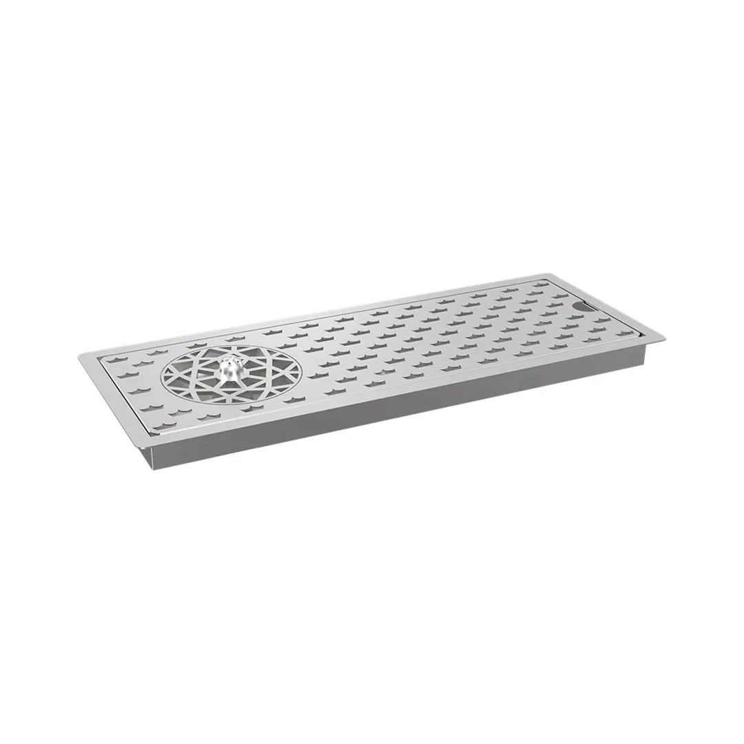 Krowne KR-18GR Krowne Royal Stainless Steel 18" Wide Drop-In Drainer with Built-In Rinser Faucet