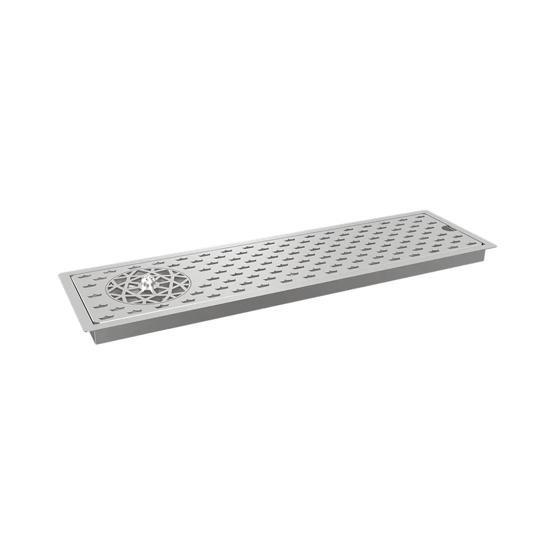Krowne KR-24GR Krowne Royal Stainless Steel 24" Wide Drop-In Drainer with Built-In Rinser Faucet
