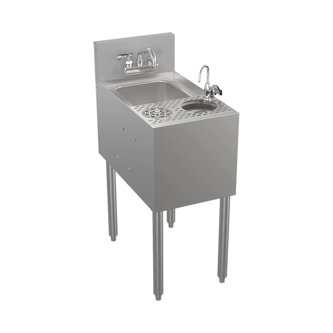 Krowne KR24-MS14 14" Underbar Sink Units, 1 Compartment without Drainboard