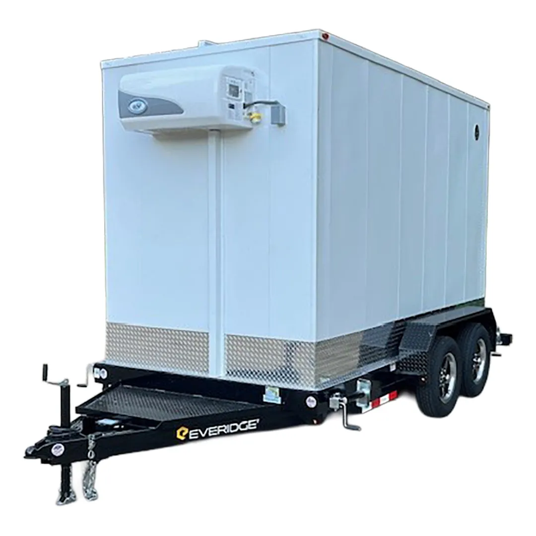 Everidge EMU616CF Mobile Cold Storage Solution Trailer, Cooler/Freezer, 6' W x 16' L, 0°F - 50°F, 4" Insulated Walls, Govi Refrigeration System
