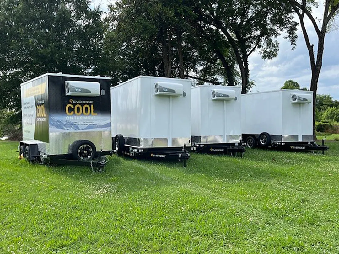 Everidge EMU616CF Mobile Cold Storage Solution Trailer, Cooler/Freezer, 6' W x 16' L, 0°F - 50°F, 4" Insulated Walls, Govi Refrigeration System