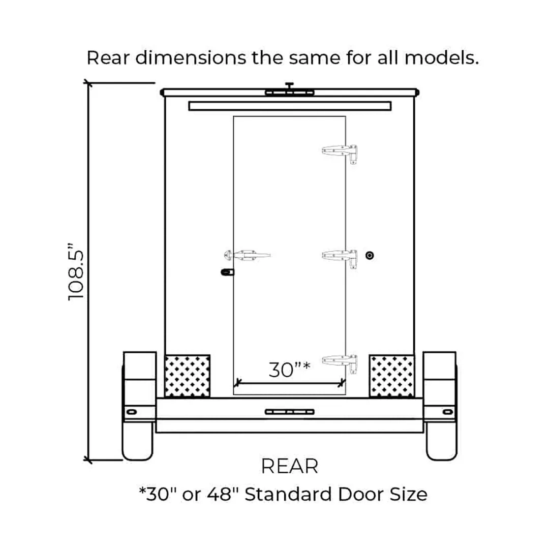 Everidge EMU616CF Mobile Cold Storage Solution Trailer, Cooler/Freezer, 6' W x 16' L, 0°F - 50°F, 4" Insulated Walls, Govi Refrigeration System