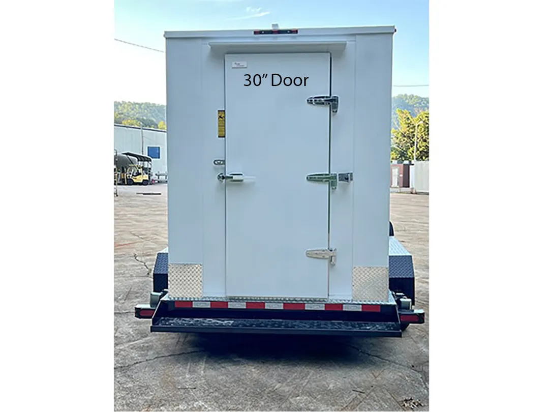 Everidge EMU68CF Mobile Cooler/Freezer Units, Refrigerated Trailer, 6' W x 8' L, 0°F - 50°F, 4" Insulated Walls, Govi Refrigeration System