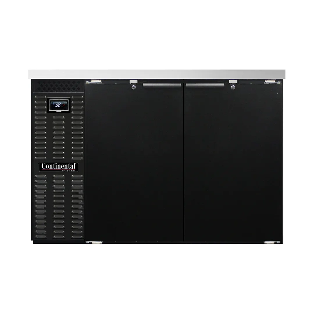 Continental Refrigerator BB50N Refrigerated Back Bar Cooler w/ 2 Solid Doors, 16 Cu Ft, 50" W
