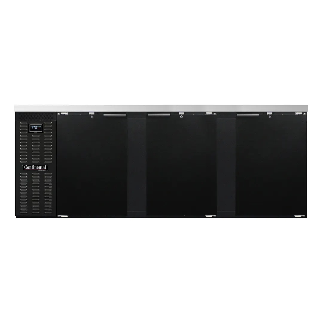 Continental Refrigerator BB90N 90" Back Bar Cooler with Solid Door