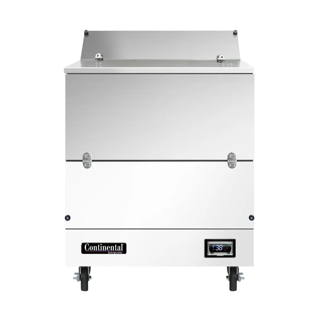Continental Refrigerator MC3ND 34" Dual Sided Milk Cooler, Forced Air, 8 Crates Capacity