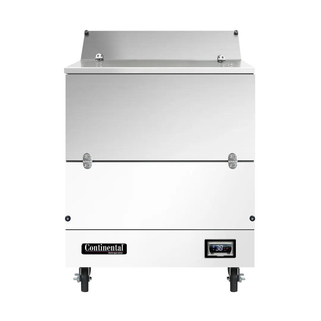 Continental Refrigerator MC3NS 34" Single Sided Milk Cooler, Forced Air, 8 Crates Capacity