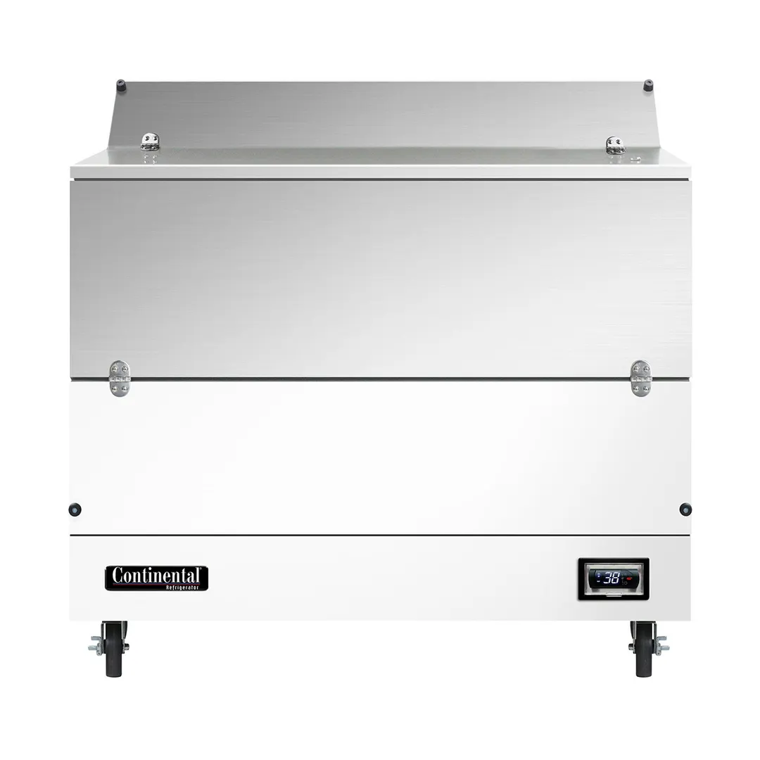 Continental Refrigerator MC4ND 49" Dual Sided Milk Cooler, Forced Air, 12 Crates Capacity