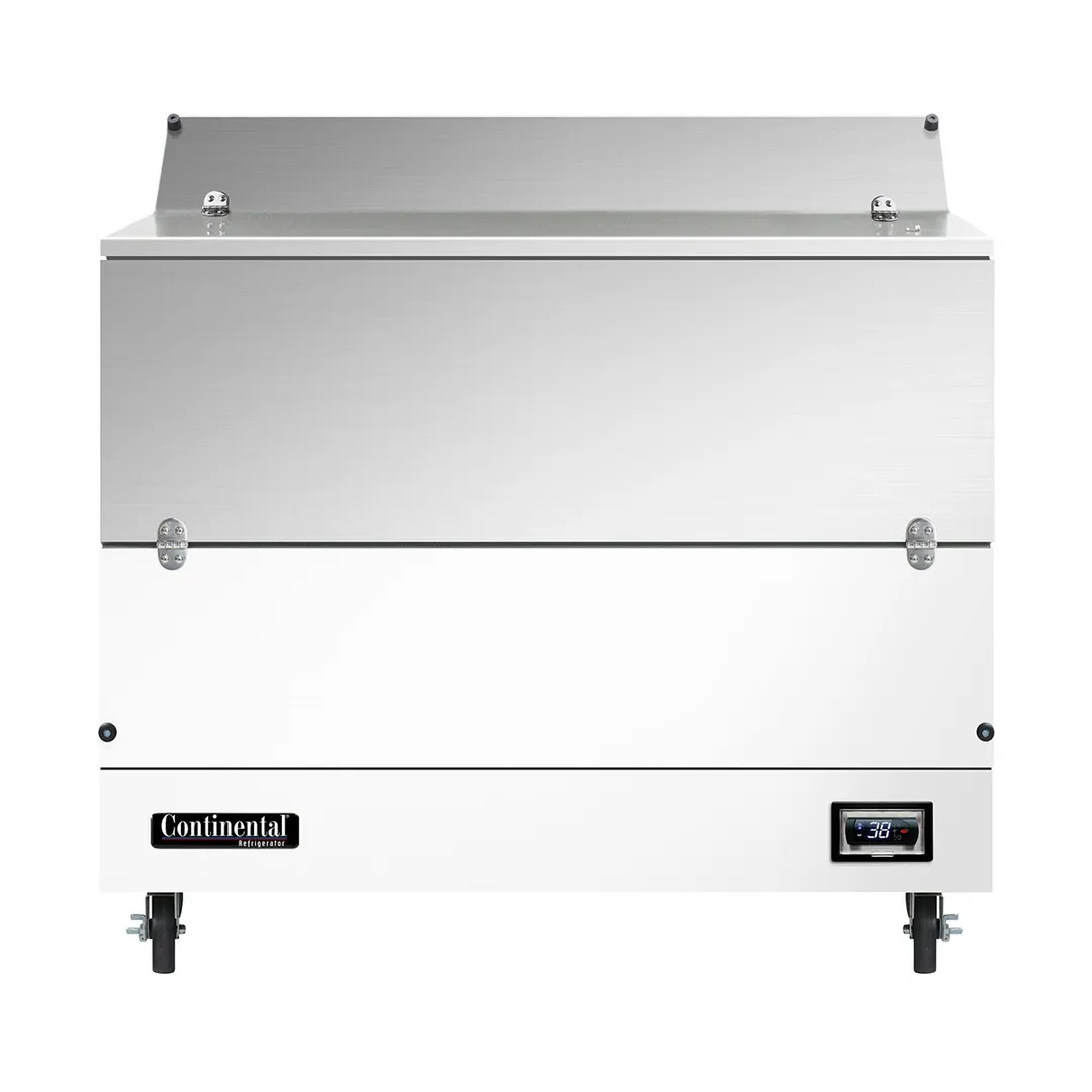 Continental Refrigerator MC4NS 49" Single Sided Milk Cooler, Forced Air, 12 Crates Capacity