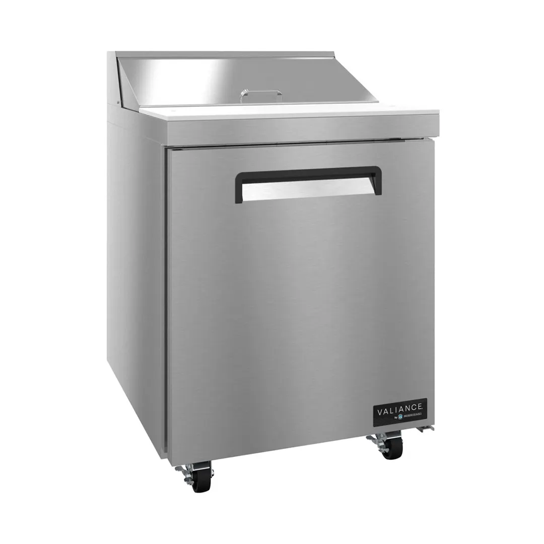 Hoshizaki VSR27A-8 27" 1-Door Sandwich and Salad Prep Table, 8 Pans, Stainless Steel
