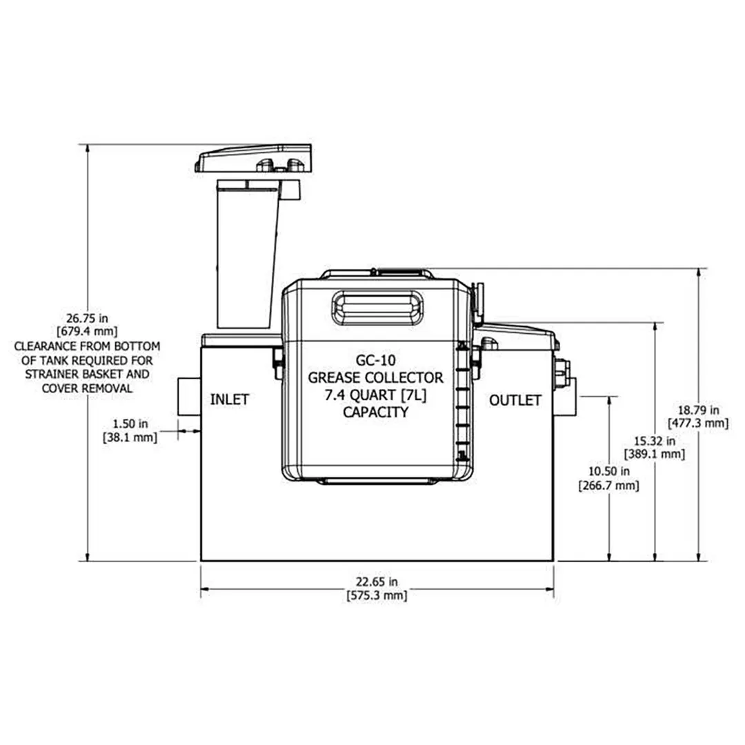Thermaco Big Dipper® Pro W-250-IS-X Automatic Grease Removal System with IOT, 56lb - 25 GPM / 115V