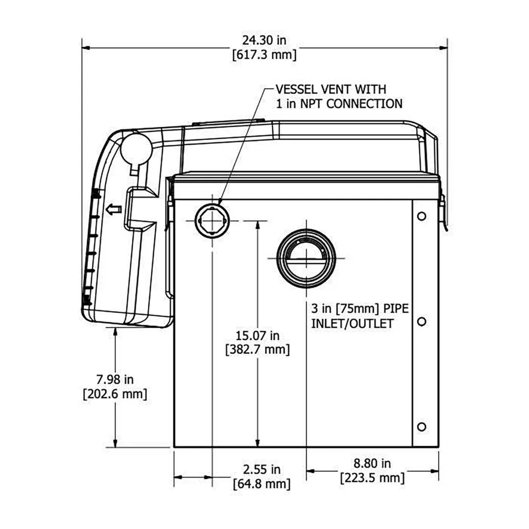 Thermaco Big Dipper® Pro W-350-IS-X Automatic Grease Removal System with IOT, 85 lb - 35 GPM / 115V