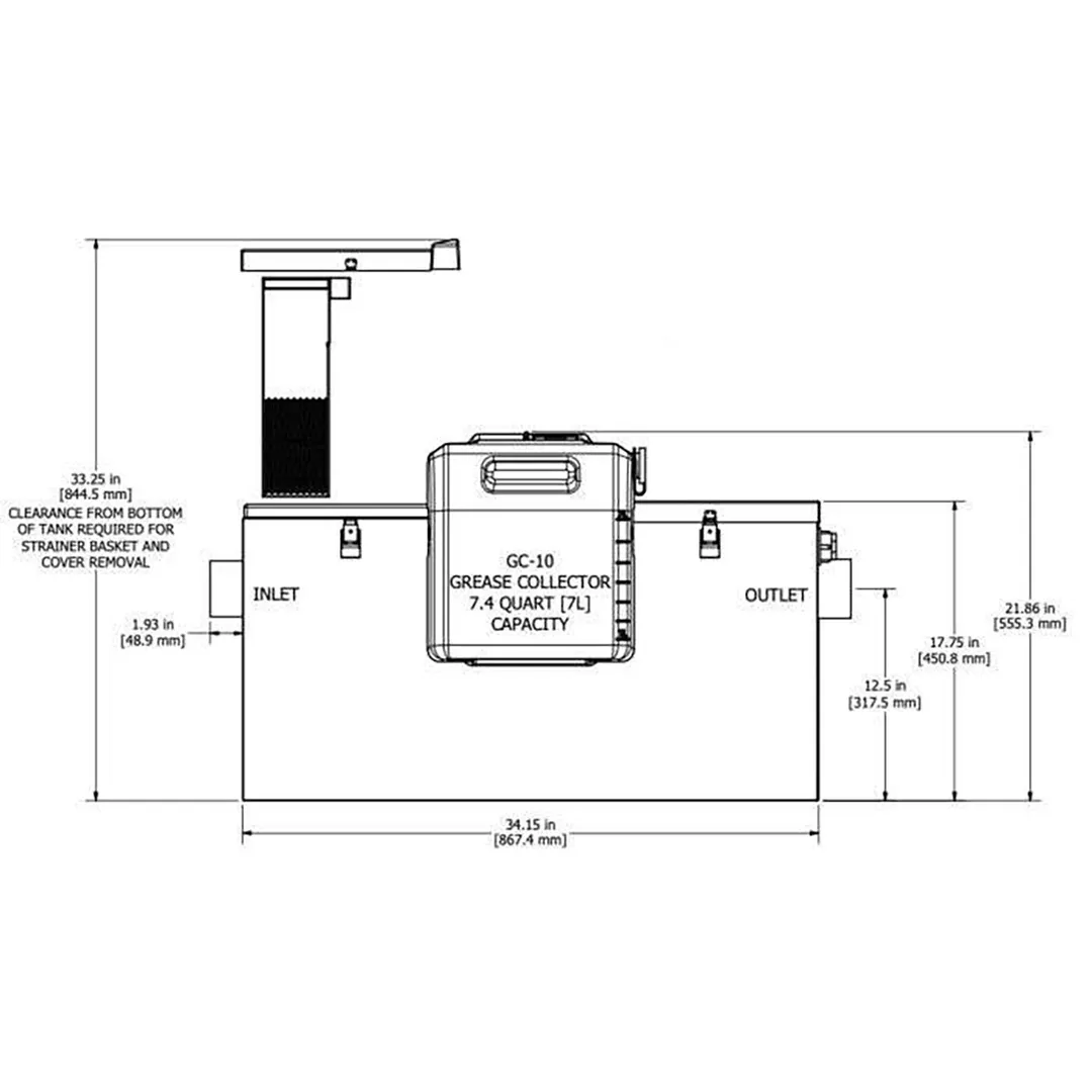 Thermaco Big Dipper® Pro W-500-IS-X Automatic Grease Removal System with IOT, 108 lb - 50 GPM / 115V