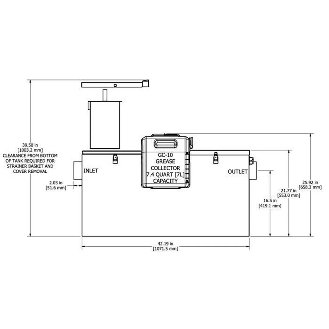 Thermaco Big Dipper® Pro W-750-IS-X Automatic Grease Removal System with IOT, 169 lb - 75 GPM / 115V