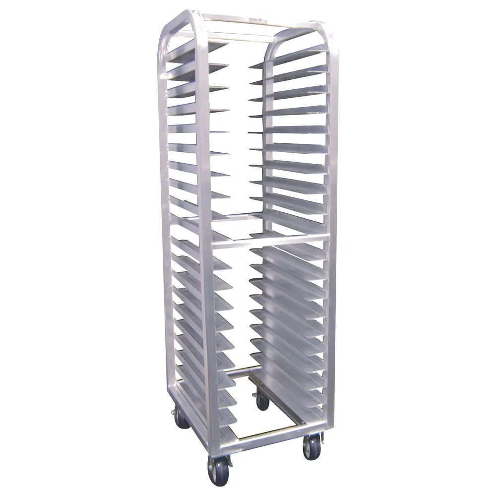 Winholt ALUN-1820-HD Aluminum 20-Pan Universal Pan Rack w/ 5" Polyurethane Casters