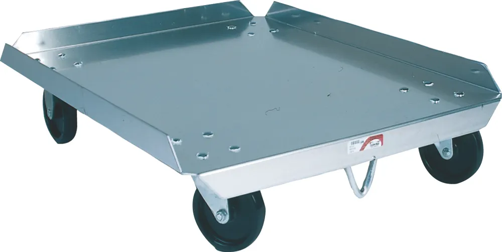 Winholt D-2027 Pizza Dough Box Dolly 27" x 20" x 8" Holds 18" x 26" Aluminum 4" Plate Casters 300 lbs NSF