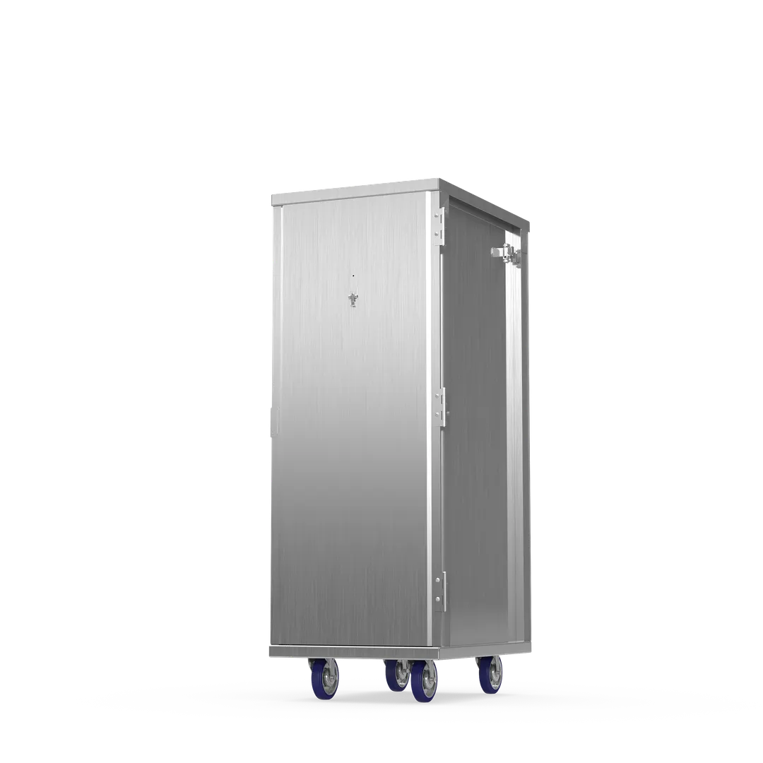 Winholt EC1832-C Aluminum 32 Pan Enclosed Transport Cabinet - 21"W X 27"D X 56"H